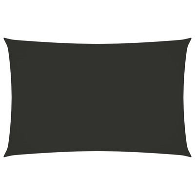 vidaXL Toldo de vela rectangular tela Oxford gris antracita 3,5x5 m