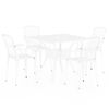 vidaXL Mesa y sillas de bistr&oacute; 5 piezas aluminio fundido blanco