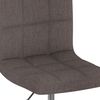 vidaXL Silla de comedor giratoria tela gris topo
