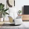 vidaXL Sill&oacute;n reclinable con reposapi&eacute;s cuero sint&eacute;tico blanco