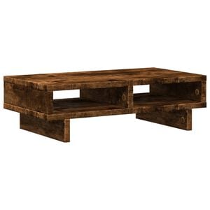 vidaXL Soporte de pantalla madera ingenier&iacute;a roble ahumado 50x27x15 cm