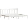 vidaXL Estructura de cama madera maciza de pino blanco 200x200 cm