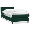 vidaXL Cama box spring con colch&oacute;n terciopelo verde oscuro 90x210 cm