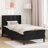 vidaXL Estructura de cama con colch&oacute;n Negro 90 x 200 cm Terciopelo