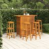 vidaXL Juego muebles de bar para jard&iacute;n 5 pzas madera maciza de acacia