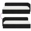 vidaXL Estructura de cama en esquina Negro 100 x 200 cm tela