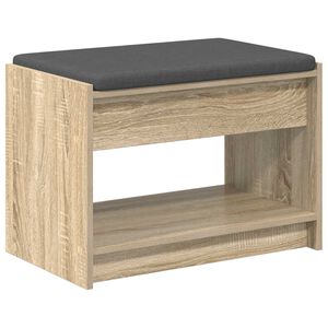 vidaXL Banco de entrada Roble Sonoma 63 x 38 x 45 cm