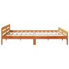 vidaXL Cama sin colch&oacute;n madera maciza de pino marr&oacute;n cera 200x200 cm