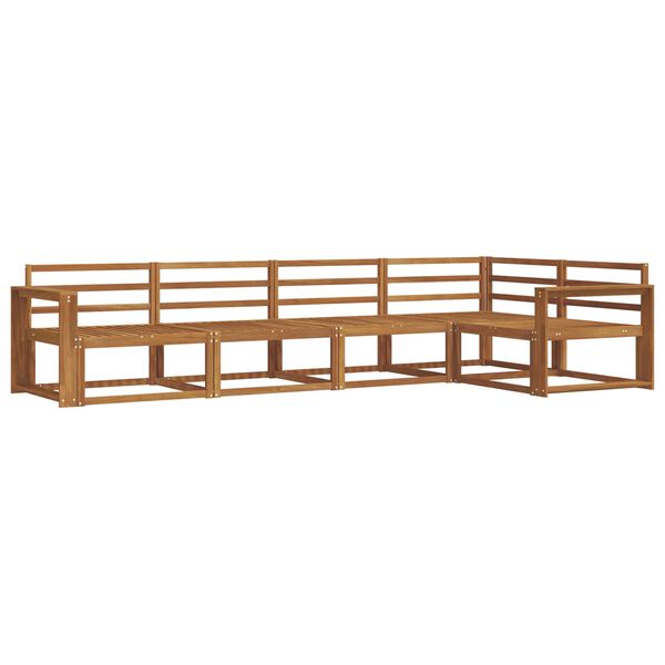 vidaXL Conjunto de sof&aacute;s de exterior 5 pcs Natural
