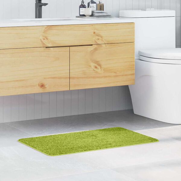 vidaXL Alfombrilla de ba&ntilde;o antideslizante Verde 50 x 80 cm PP