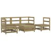 vidaXL Juego de sof&aacute;s de jard&iacute;n 6 piezas madera de pino impregnada