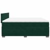 vidaXL Cama box spring con colch&oacute;n terciopelo verde oscuro 200x200 cm