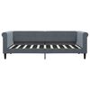 vidaXL Sof&aacute; cama con colch&oacute;n terciopelo gris oscuro 90x190 cm