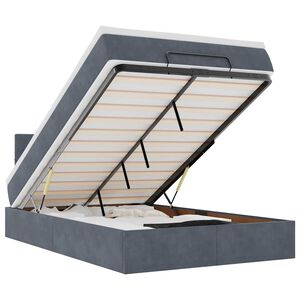 vidaXL Estructura cama otomana colch&oacute;n terciopelo gris oscuro
