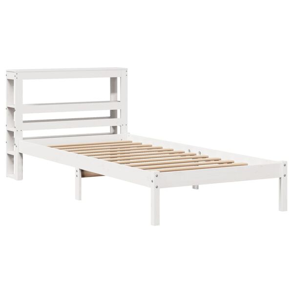 vidaXL Estructura de cama sin colch&oacute;n madera de pino blanca 90x200 cm