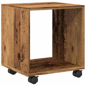 vidaXL Armario con ruedas madera ingenier&iacute;a envejecida 37x33x42,5 cm
