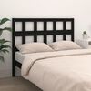 vidaXL Cabecero de cama madera maciza de pino negro 145,5x4x100 cm