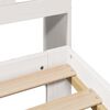 vidaXL Cama con estantería sin colchón madera maciza blanca 140x200 cm