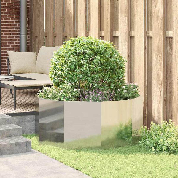 vidaXL Jardinera Plateado 120 x 120 x 50 cm Acero Galvanizado
