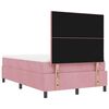 vidaXL Cama tipo Box Spring con colch&oacute;n Rosa 120 x 190 cm Terciopelo