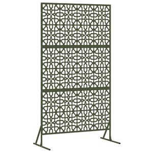 vidaXL Pantalla de Privacidad 100 x 50 x 180 cm Acero Verde oliva