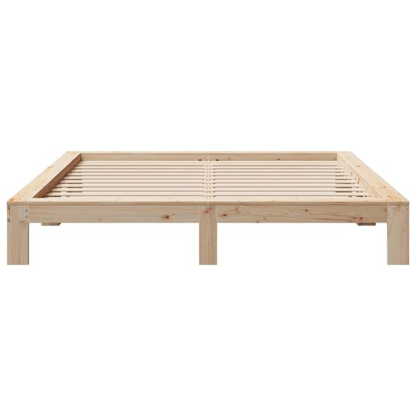 vidaXL Estructura de cama sin colch&oacute;n madera maciza de pino 180x200 cm