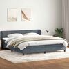 vidaXL Cama box spring con colchones terciopelo gris oscuro 180x210 cm