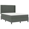 vidaXL Cama tipo Box Spring con colch&oacute;n Gris oscuro 200 x 140 cm tela