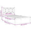 vidaXL Estructura cama sin colch&oacute;n con cabecero metal blanco 100x190cm