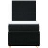 vidaXL Cama box spring con colch&oacute;n tela negro 90x190 cm