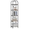 vidaXL Estante de libros Roble ahumado 40 x 30 x 183 cm