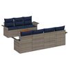 vidaXL Conjunto de sof&aacute;s de jard&iacute;n 8 uds. Gris rat&aacute;n sint&eacute;tico
