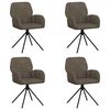 vidaXL Sillas de comedor giratorias 4 uds. Cuero de Suede Sint&eacute;tico