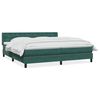 vidaXL Cama box spring con colch&oacute;n terciopelo verde oscuro 200x210 cm