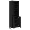 vidaXL Gabinetes Altos 2 pcs Roble Negro 60 x 36 x 200 cm