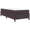 vidaXL Cama tipo Box Spring con colch&oacute;n Marr&oacute;n Oscuro 90 x 190 cm tela