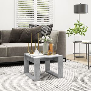 vidaXL Mesa de centro madera de ingenier&iacute;a gris hormig&oacute;n 50x50x35 cm