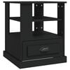 vidaXL Mesa auxiliar de madera contrachapada negro 50x50x60 cm
