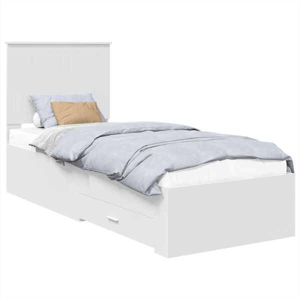 vidaXL Estructura de cama y Plata 70 x 190 cm Madera de ingenier&iacute;a