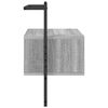 vidaXL Mesita de noche de pared gris Sonoma 35x30x51 cm