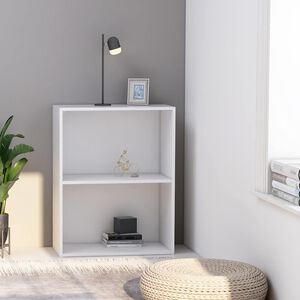 vidaXL Estanter&iacute;a de 2niveles madera contrachapada blanca 60x30x76,5cm