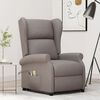 vidaXL Sill&oacute;n de masaje elevable tela gris taup&eacute;