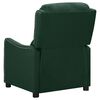 vidaXL Sill&oacute;n de masaje de tela verde oscuro