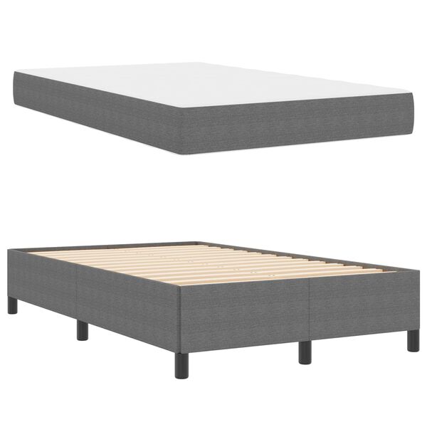 vidaXL Estructura de cama con colch&oacute;n Gris Claro 120 x 190 cm tela