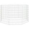 vidaXL Recinto animales corral 8 paneles hierro galvanizado 54x80 cm