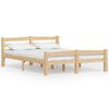 vidaXL Estructura de cama sin colch&oacute;n madera maciza de pino 140x200 cm