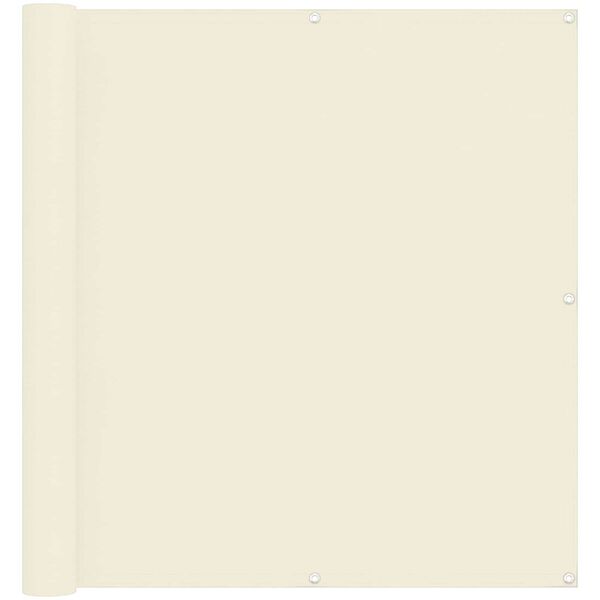 vidaXL Pantalla de Balc&oacute;n Crema 110 x 600 cm Tela Oxford