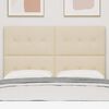 vidaXL Cabecero Ajustable en Altura con cabecera Crema 160 cm tela