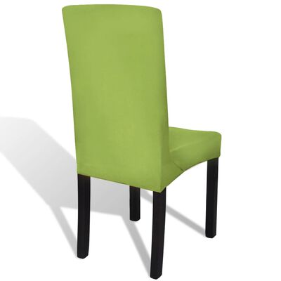vidaXL Funda para silla elástica recta 4 unidades verde