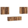 vidaXL Conjunto de mueble de TV 6 pcs Madera envejecida